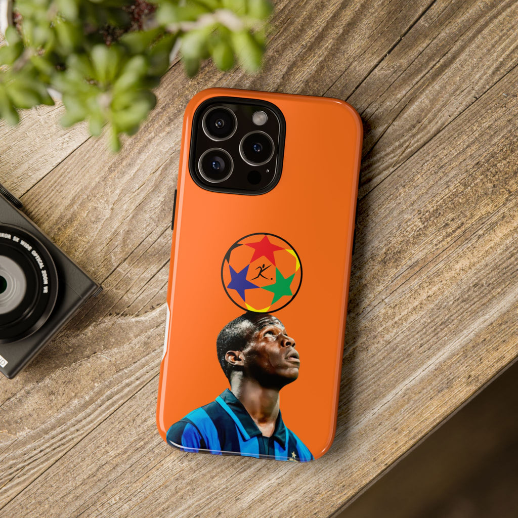Soccer Legend Tough Phone Case — Orange Star Ball Design