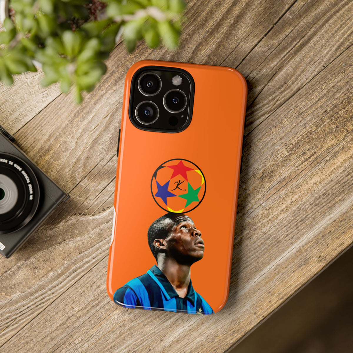 Soccer Legend Tough Phone Case — Orange Star Ball Design