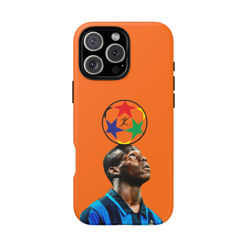 Soccer Legend Tough Phone Case — Orange Star Ball Design