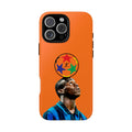 Soccer Legend Tough Phone Case — Orange Star Ball Design