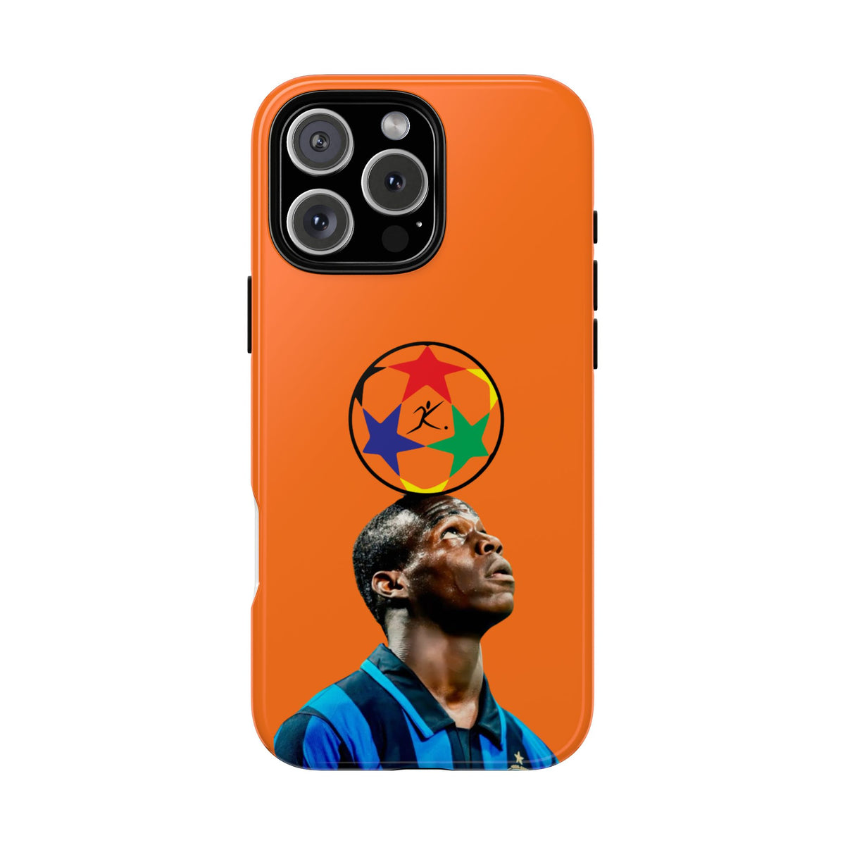 Soccer Legend Tough Phone Case — Orange Star Ball Design