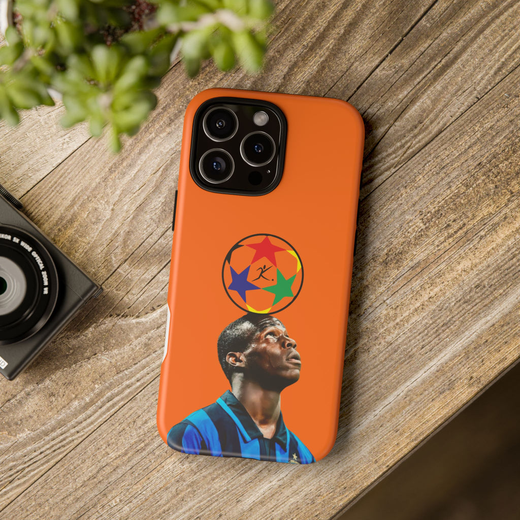 Soccer Legend Tough Phone Case — Orange Star Ball Design